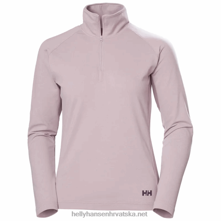J0HV1721 ženski verglas srednji sloj s polupatentnim zatvaračem žene Helly-Hansen ružičasti kvarc