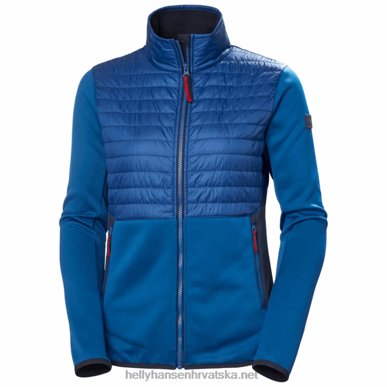 J0HV1683 ženska crvena bijelo-plava flis hibridna jakna žene Helly-Hansen crno