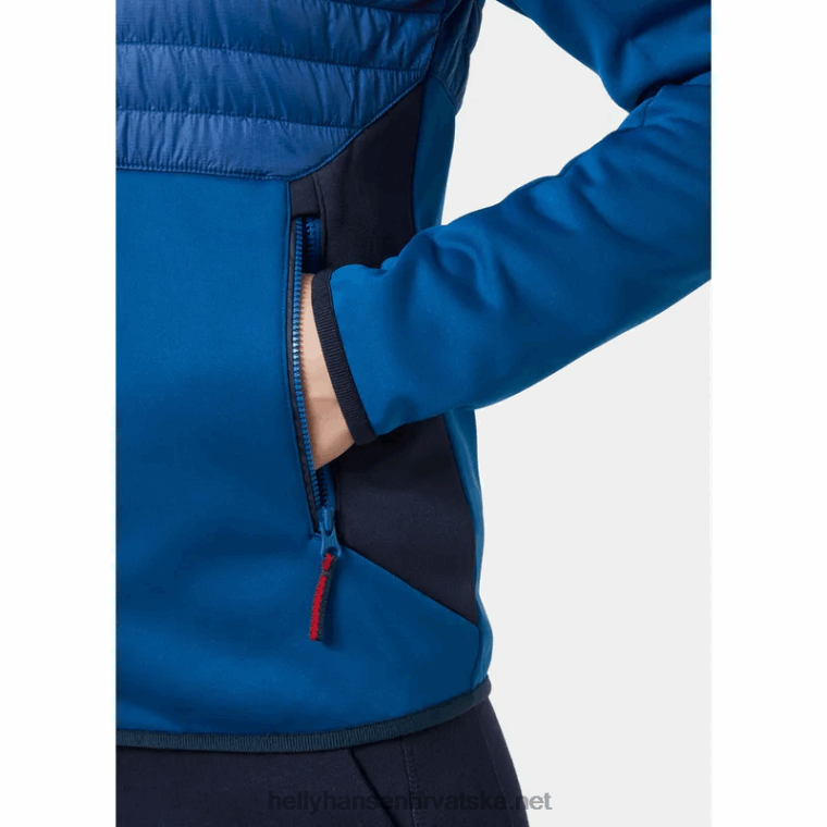 J0HV1683 ženska crvena bijelo-plava flis hibridna jakna žene Helly-Hansen crno