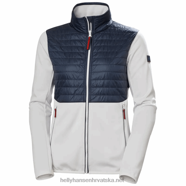 J0HV1684 ženska crvena bijelo-plava flis hibridna jakna žene Helly-Hansen duboki fjord