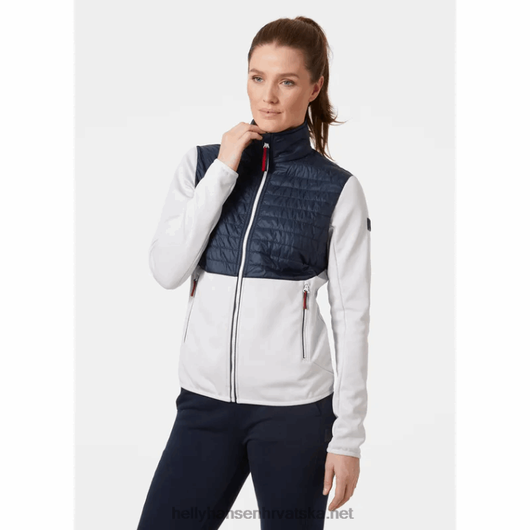 J0HV1684 ženska crvena bijelo-plava flis hibridna jakna žene Helly-Hansen duboki fjord