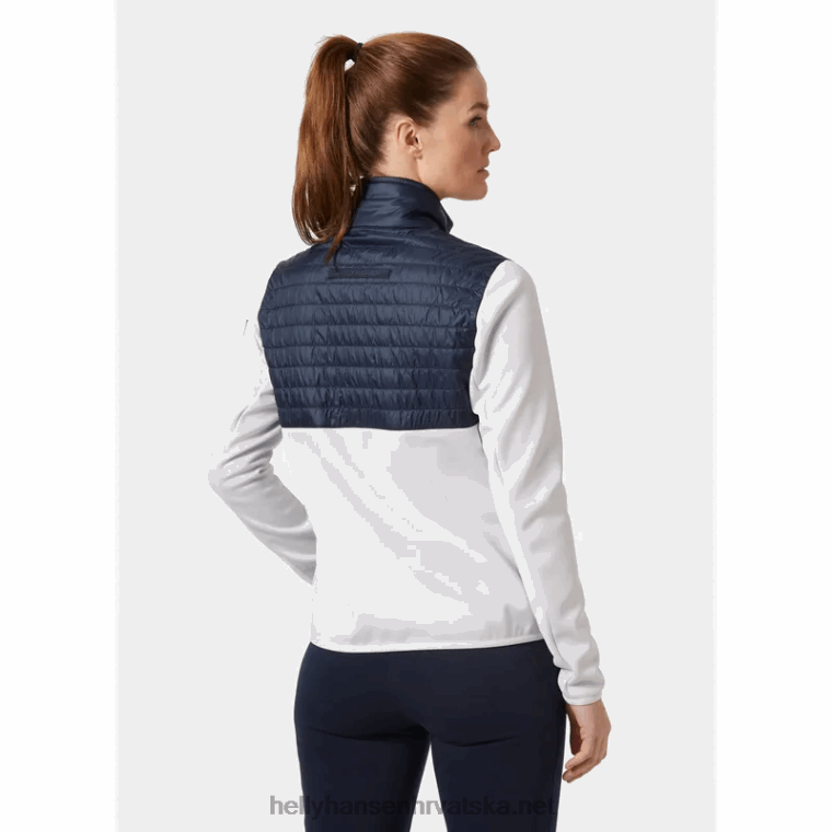 J0HV1684 ženska crvena bijelo-plava flis hibridna jakna žene Helly-Hansen duboki fjord