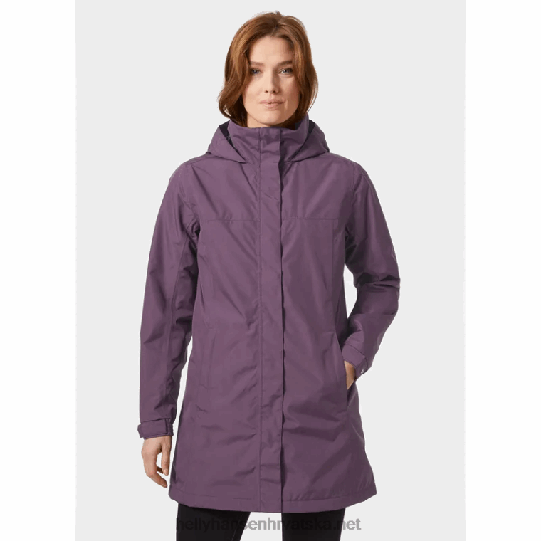 J0HV1625 ženski aden izolirani kišni kaput žene Helly-Hansen crno