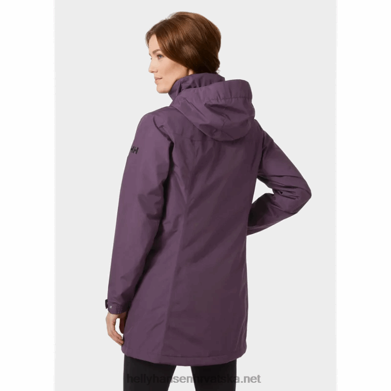 J0HV1625 ženski aden izolirani kišni kaput žene Helly-Hansen crno