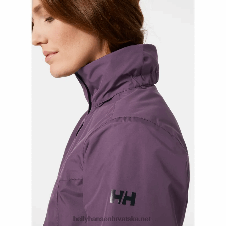 J0HV1625 ženski aden izolirani kišni kaput žene Helly-Hansen crno