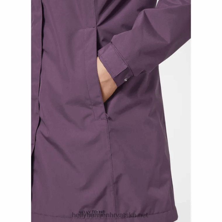 J0HV1625 ženski aden izolirani kišni kaput žene Helly-Hansen crno