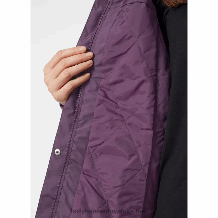 J0HV1625 ženski aden izolirani kišni kaput žene Helly-Hansen crno