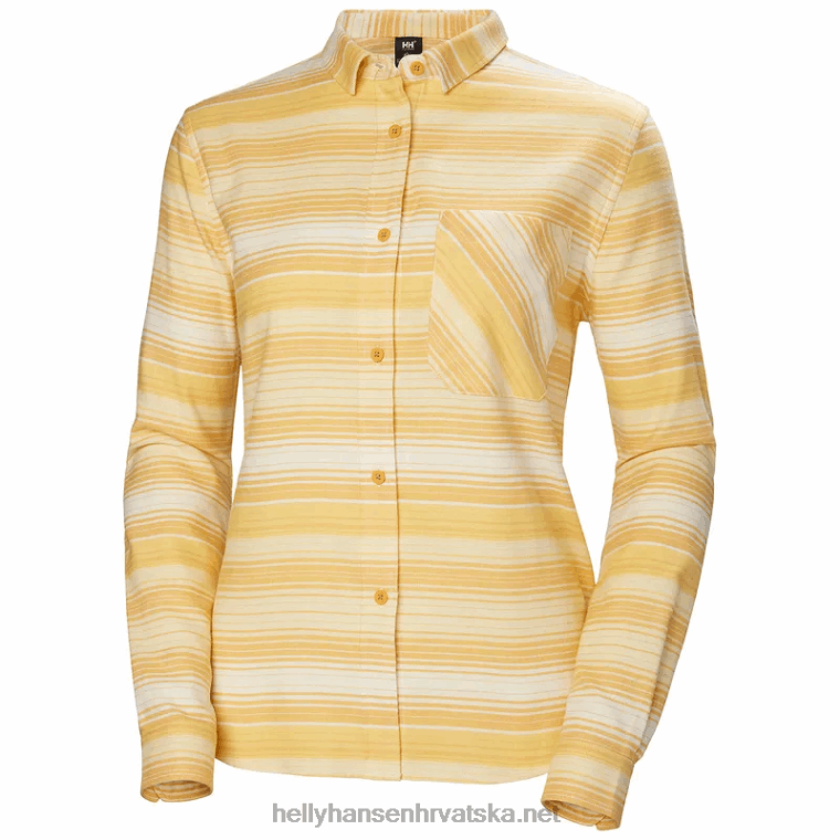 J0HV2024 ženska lokka organska flanelska košulja dugih rukava žene Helly-Hansen mornarska pruga