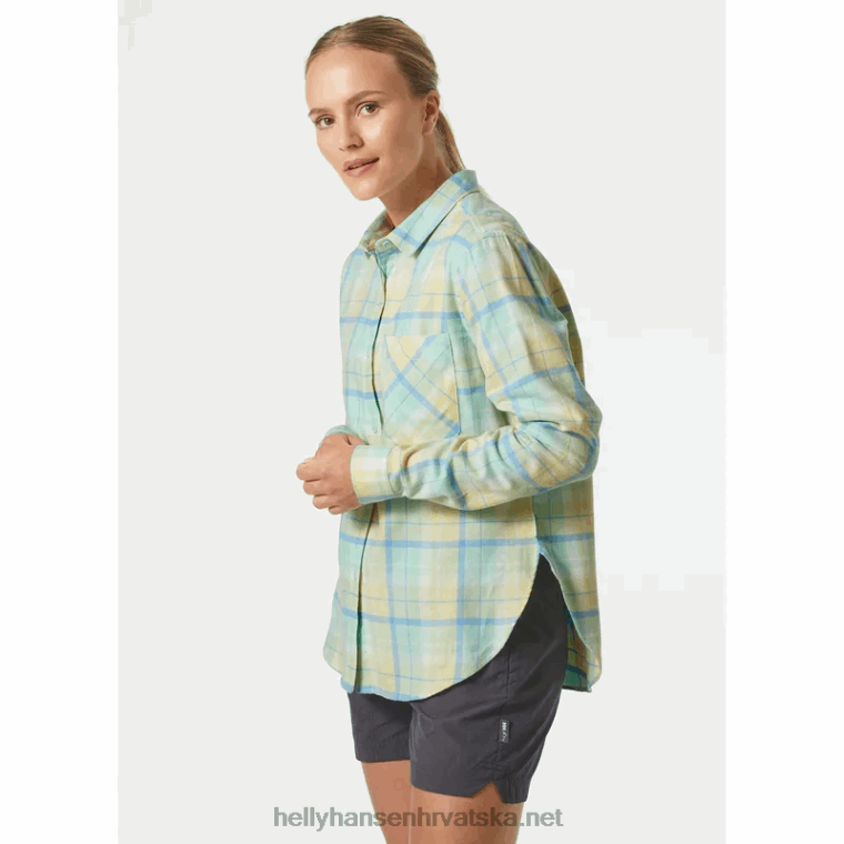 J0HV2025 ženska lokka organska flanelska košulja dugih rukava žene Helly-Hansen medovina patter