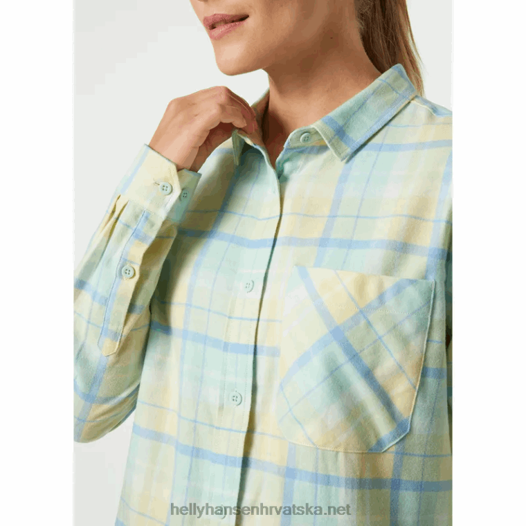 J0HV2025 ženska lokka organska flanelska košulja dugih rukava žene Helly-Hansen medovina patter