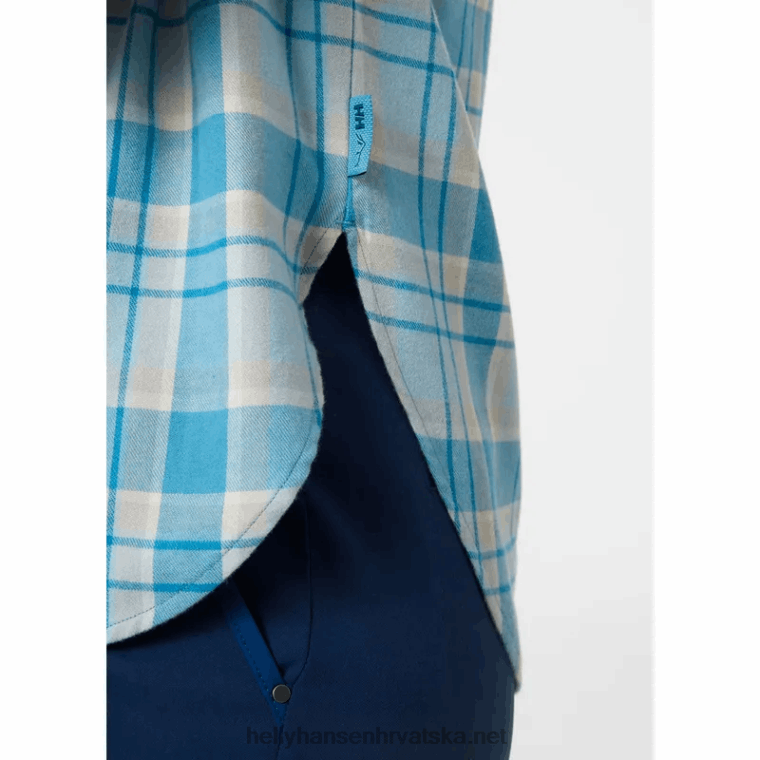 J0HV2027 ženska lokka organska flanelska košulja dugih rukava žene Helly-Hansen skagen plava