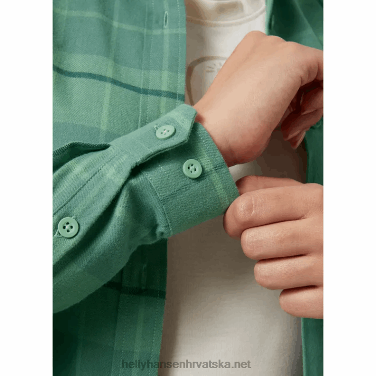 J0HV2028 ženska lokka organska flanelska košulja dugih rukava žene Helly-Hansen melo siva