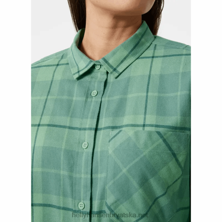 J0HV2028 ženska lokka organska flanelska košulja dugih rukava žene Helly-Hansen melo siva