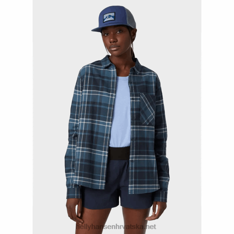 J0HV2030 ženska lokka organska flanelska košulja dugih rukava žene Helly-Hansen duboki fjord