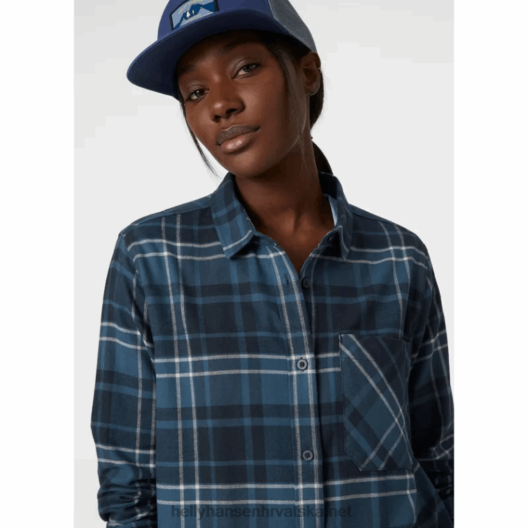 J0HV2030 ženska lokka organska flanelska košulja dugih rukava žene Helly-Hansen duboki fjord