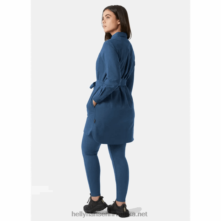 J0HV2031 ženska košulja od organskog flanela žene Helly-Hansen mornarsko karirano