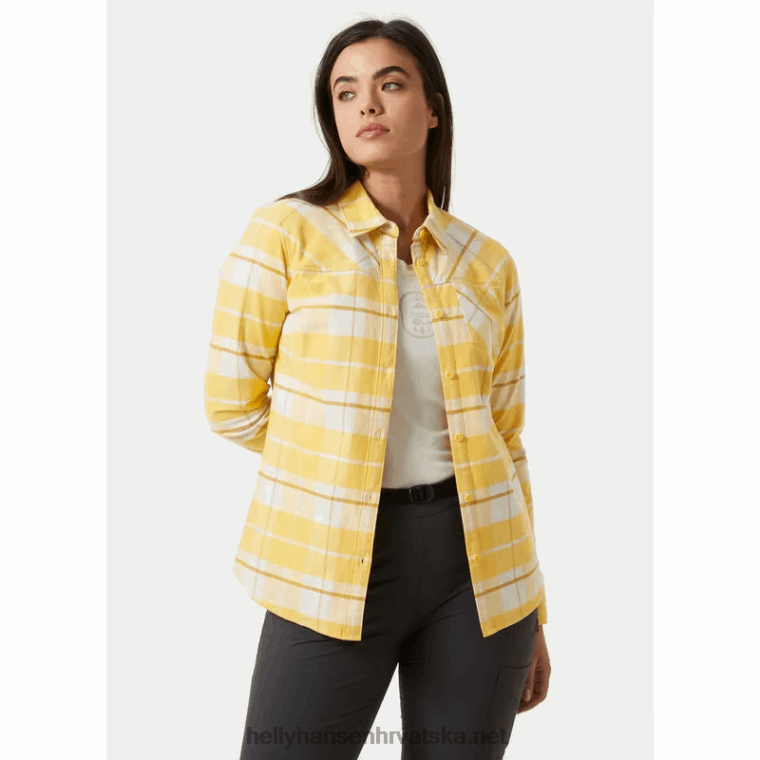 J0HV2035 ženska klasična karirana košulja dugih rukava žene Helly-Hansen bijela