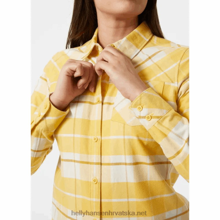 J0HV2035 ženska klasična karirana košulja dugih rukava žene Helly-Hansen bijela