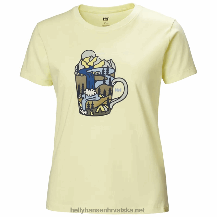 J0HV1937 ženska f2f majica od organskog pamuka žene Helly-Hansen mornarica