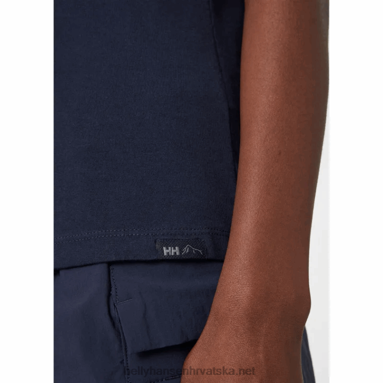 J0HV1941 ženska f2f majica od organskog pamuka žene Helly-Hansen sivi melang