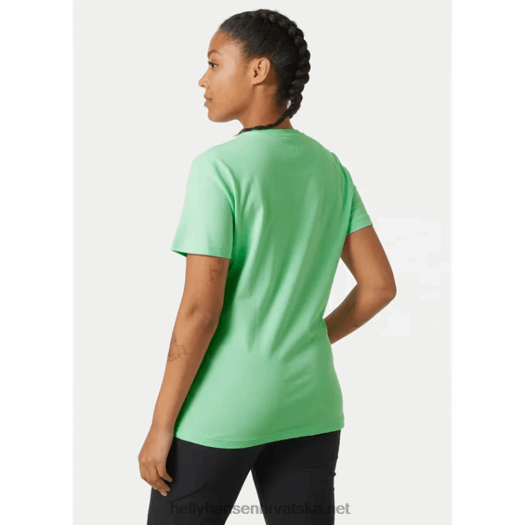 J0HV1944 ženska majica s logom hh žene Helly-Hansen terakota