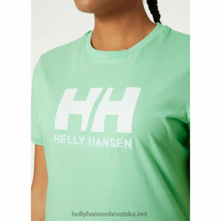 J0HV1944 ženska majica s logom hh žene Helly-Hansen terakota