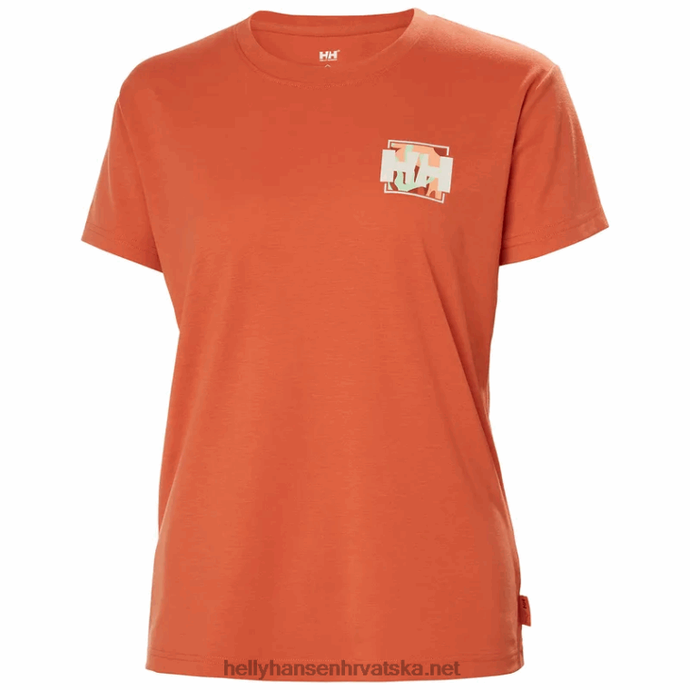 J0HV1957 ženska skog reciklirana grafička majica žene Helly-Hansen mornarica