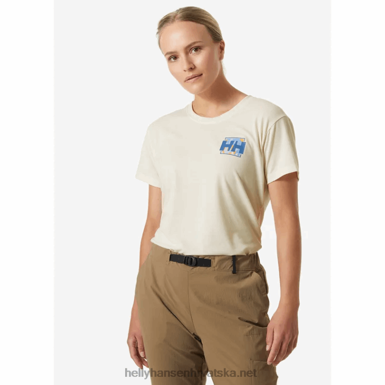 J0HV1960 ženska skog reciklirana grafička majica žene Helly-Hansen ocean melan