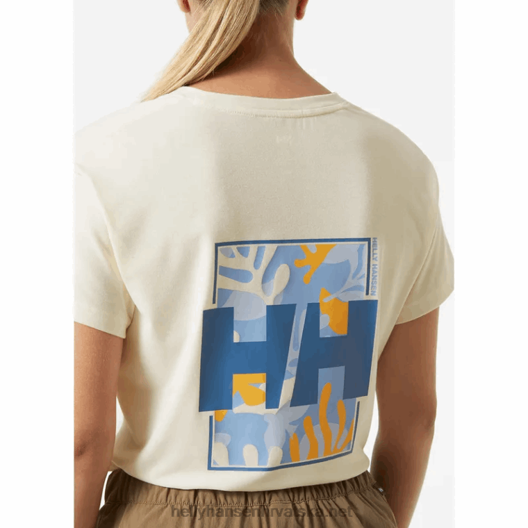 J0HV1960 ženska skog reciklirana grafička majica žene Helly-Hansen ocean melan