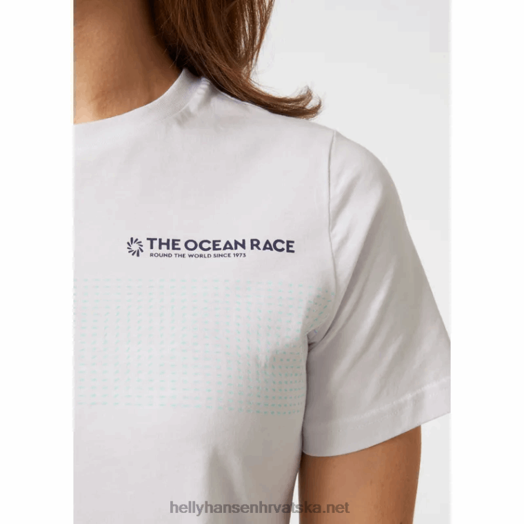 J0HV1981 ženska ocean race majica kratkih rukava žene Helly-Hansen mornarska pruga
