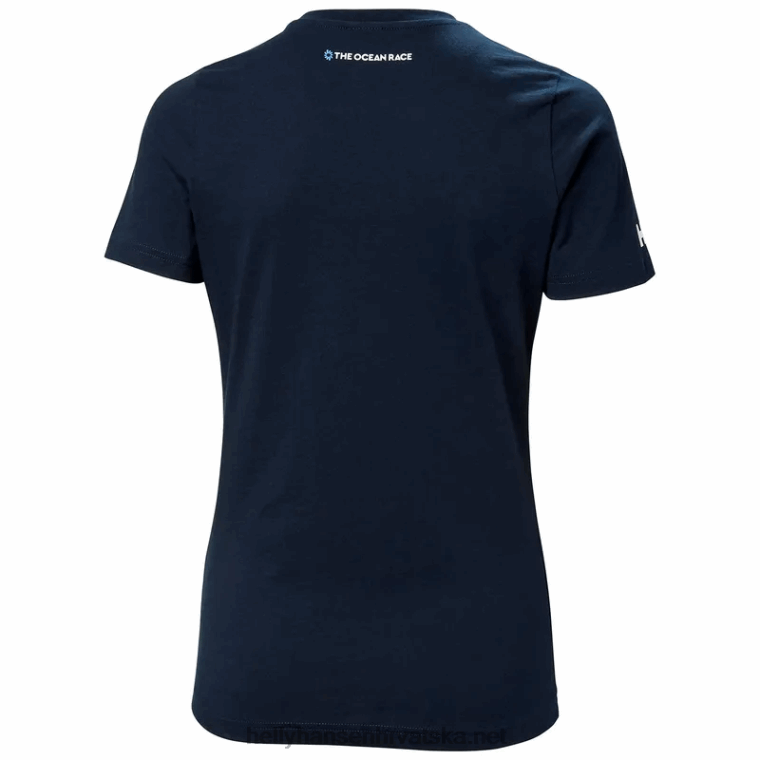 J0HV1983 ženska ocean race majica kratkih rukava žene Helly-Hansen mornarica iv