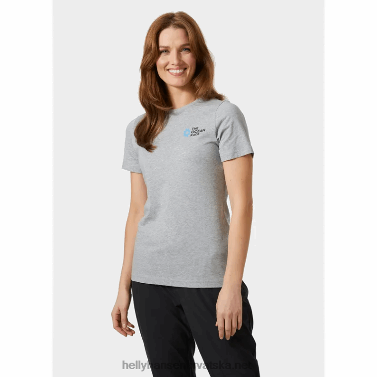 J0HV1989 ženska ocean race majica kratkih rukava žene Helly-Hansen vrući koralj