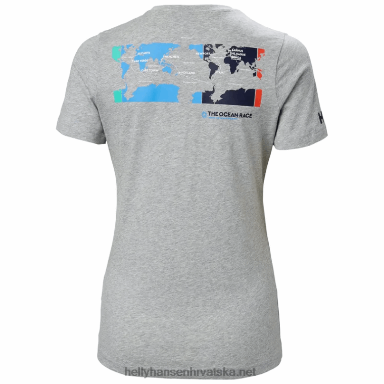 J0HV1989 ženska ocean race majica kratkih rukava žene Helly-Hansen vrući koralj