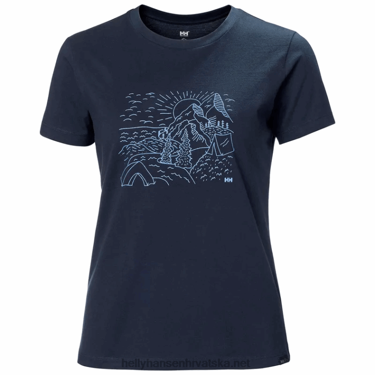 J0HV2209 w f2f majica od organskog pamuka 2.0 žene Helly-Hansen ružičasti kvarc