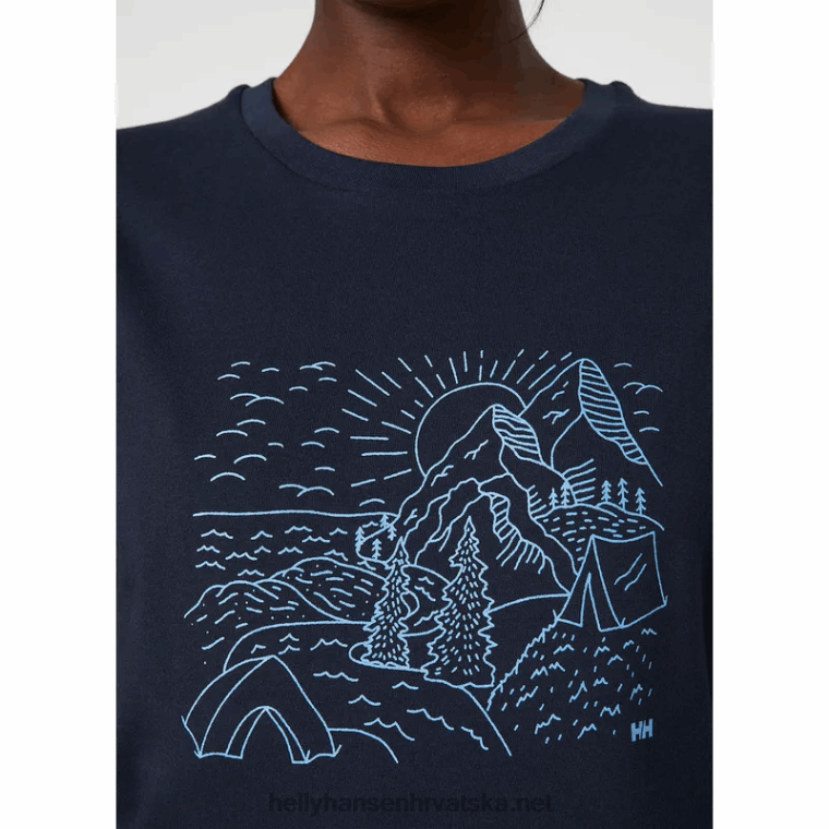 J0HV2209 w f2f majica od organskog pamuka 2.0 žene Helly-Hansen ružičasti kvarc