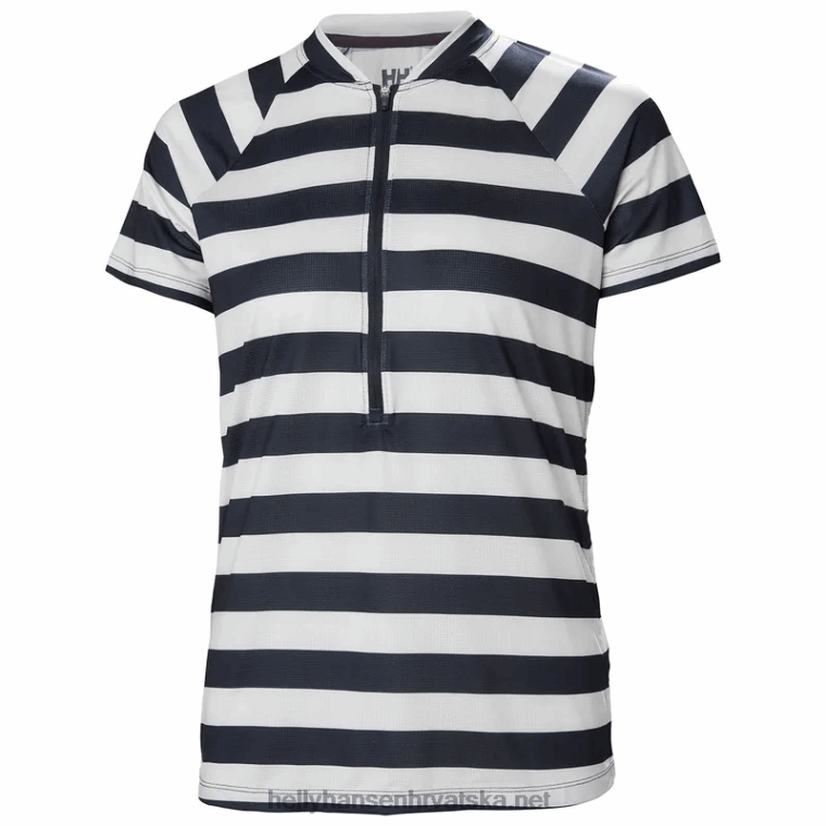 J0HV2710 ženska brzosušeća majica s pola patentnim zatvaračem sirena žene Helly-Hansen terakota/menta