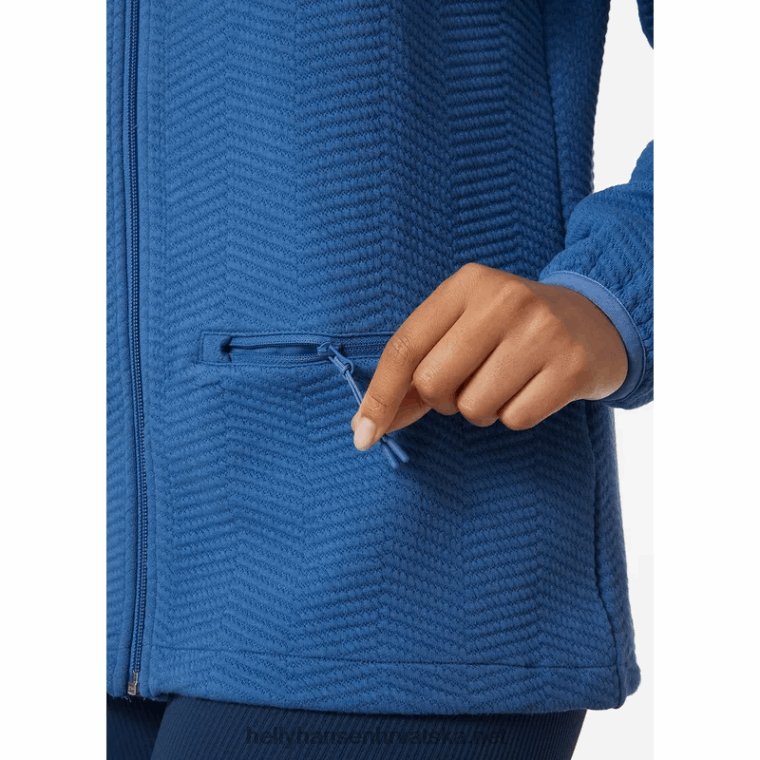 J0HV1911 ženska atraktivna majica s patentnim zatvaračem žene Helly-Hansen mornarska pruga