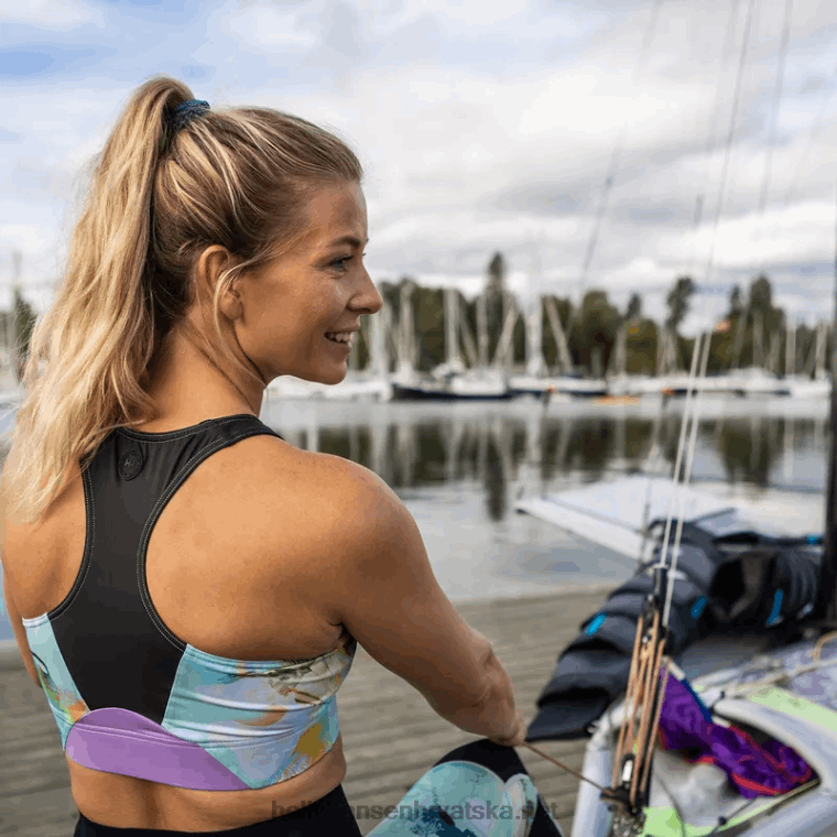 J0HV2019 ženski hidropower skraćeni top žene Helly-Hansen mornarica