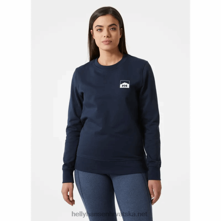 J0HV1887 ženska trenirka nord graphic žene Helly-Hansen sivi melang