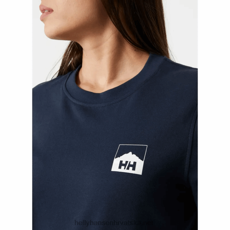 J0HV1887 ženska trenirka nord graphic žene Helly-Hansen sivi melang