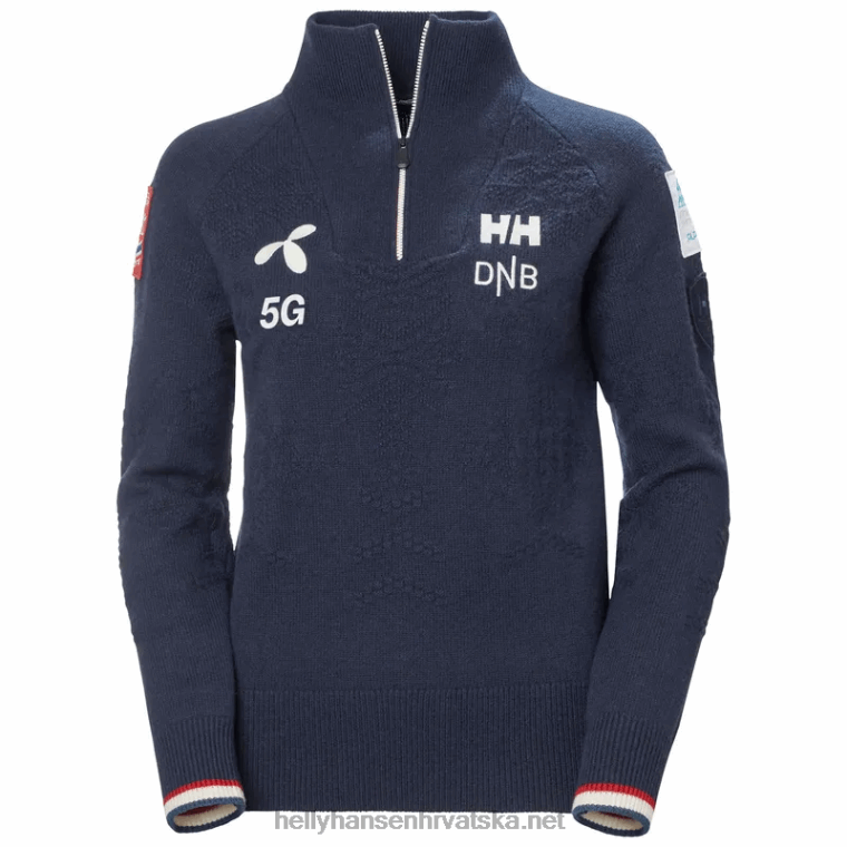 J0HV1919 ženski sv. moritz pleteni vuneni džemper žene Helly-Hansen sivi melang