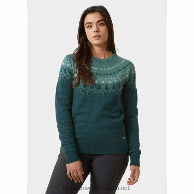 J0HV1921 ženski hytte džemper od merino vune žene Helly-Hansen mornarica