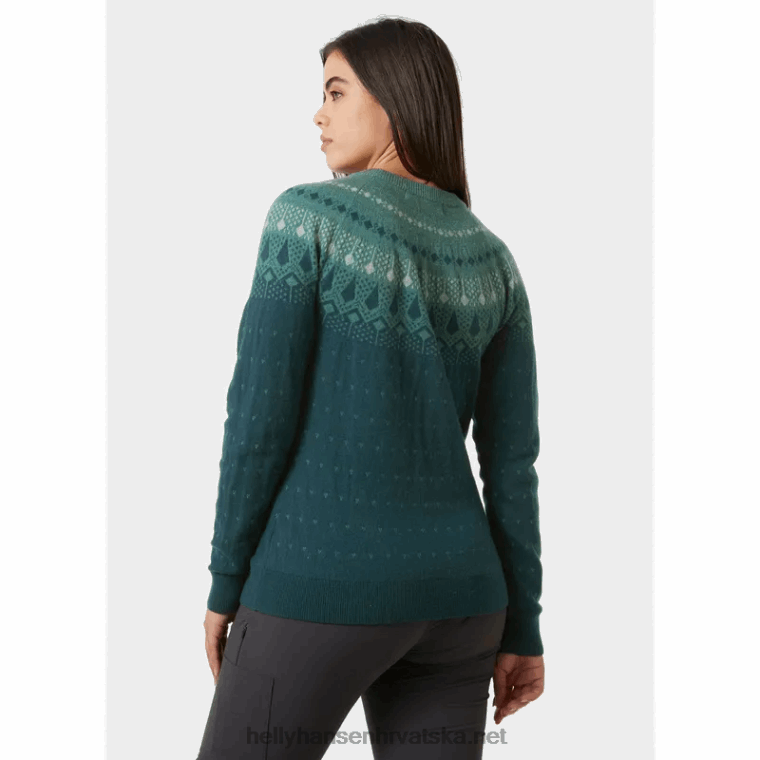 J0HV1921 ženski hytte džemper od merino vune žene Helly-Hansen mornarica